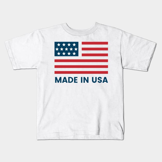 Made in usa Kids T-Shirt by white.ink